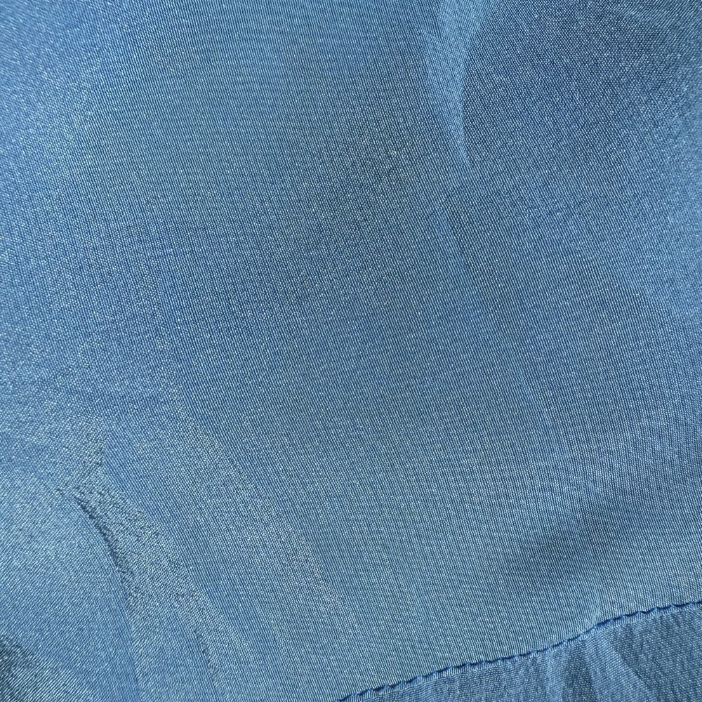Vintage 100% SILK Women's Blue Short Sleeve Button Up Blouse | Size 4 - Picture 7 of 8